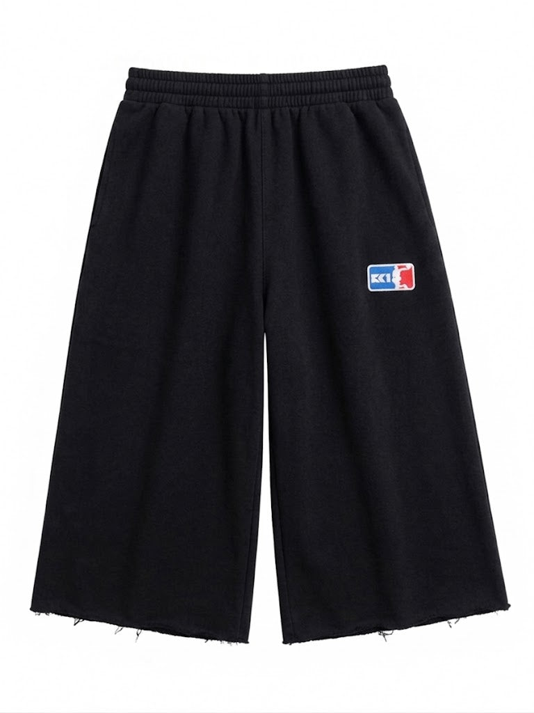 CK1 BRANDED 3/4 SHORTS [ BLK ]